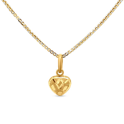 22k Gold Heart Pendant