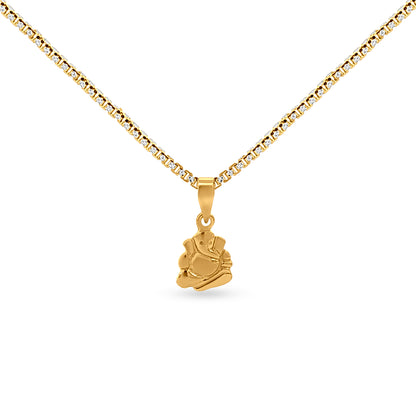 22k Gold Little Ganesha Pendant