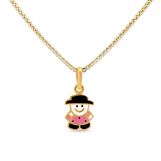 22k Gold Trendy Clown Pendant