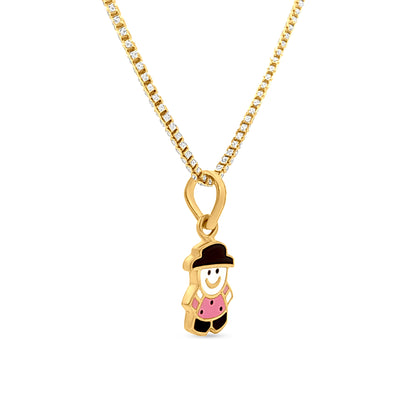 22k Gold Trendy Clown Pendant