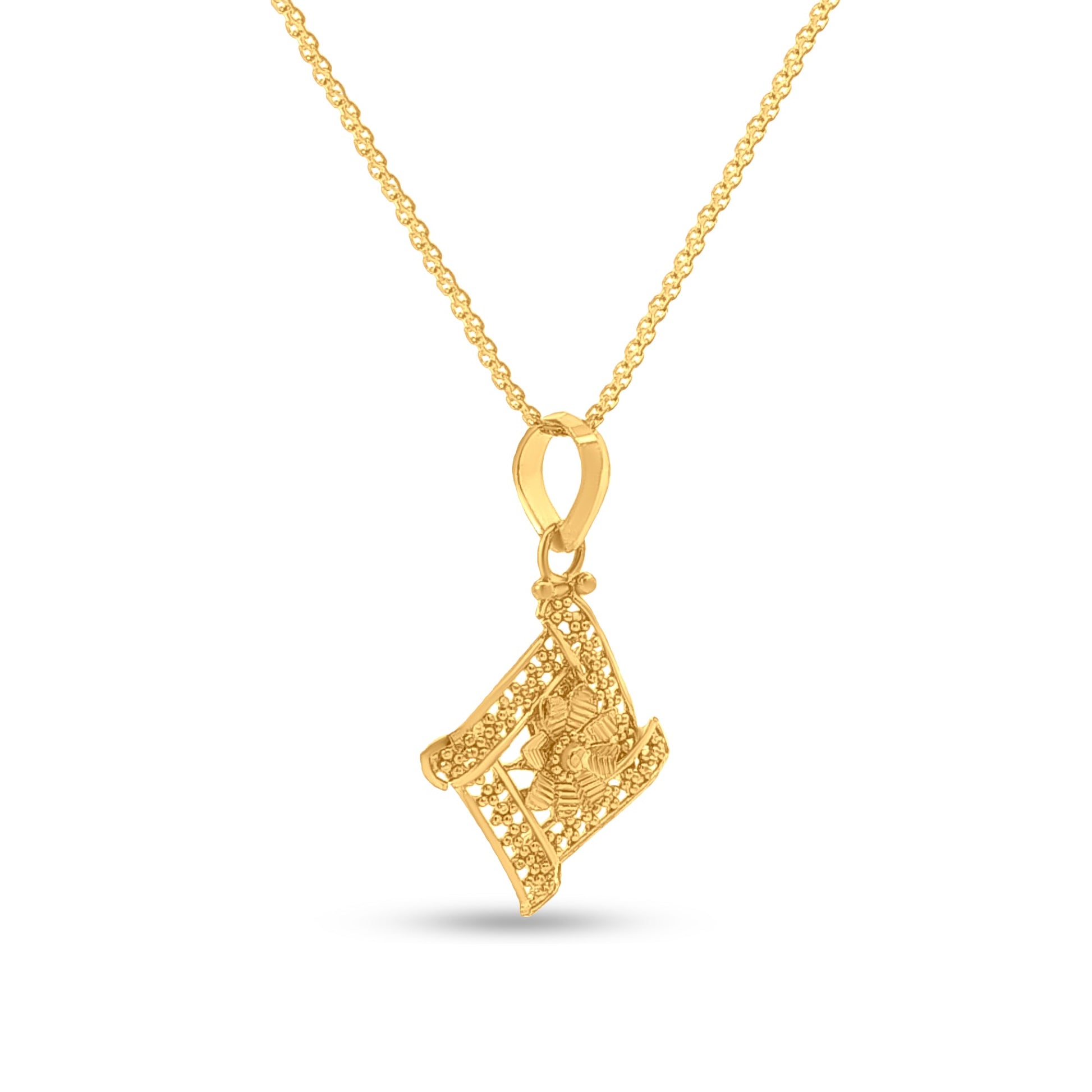 22K Gold Traditional Pendant for Women