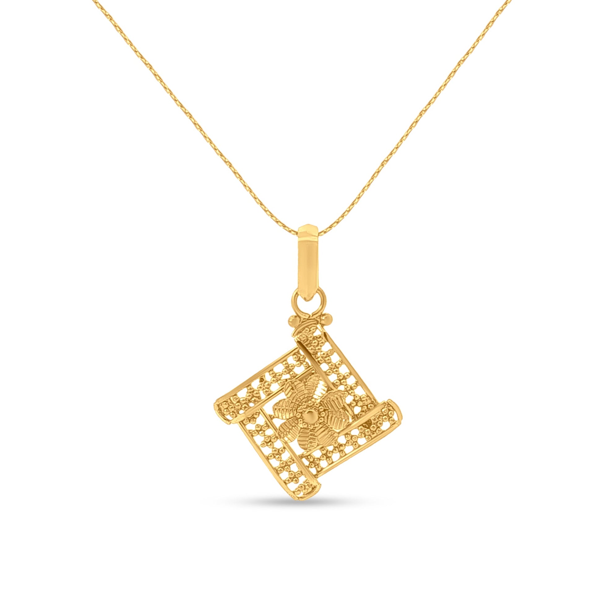 22K Gold Traditional Pendant for Women