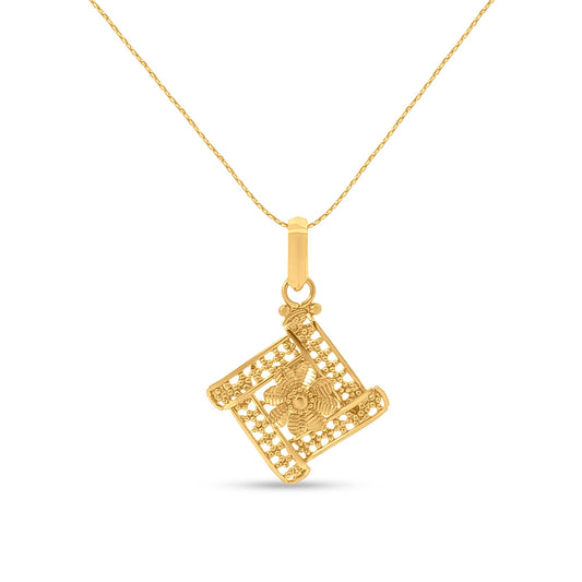 22K Gold Traditional Pendant for Women