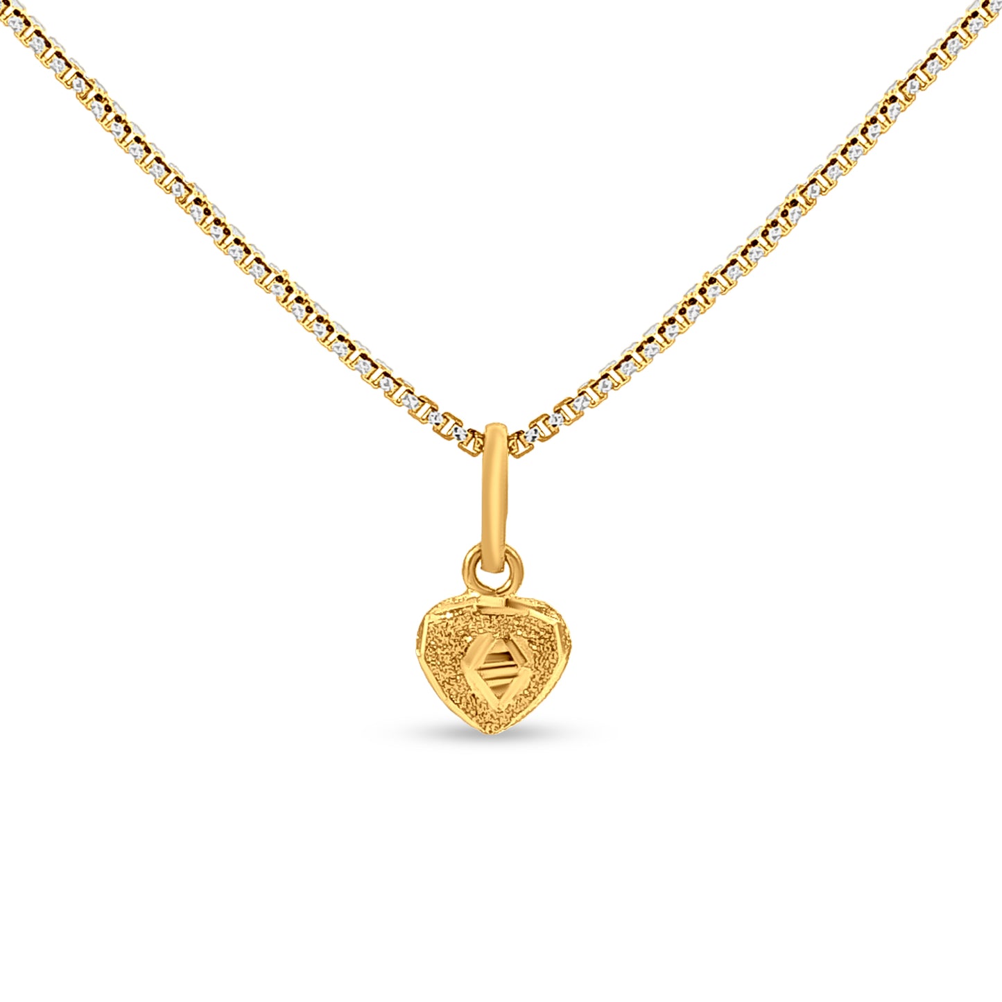 22k Gold Heart Pendant