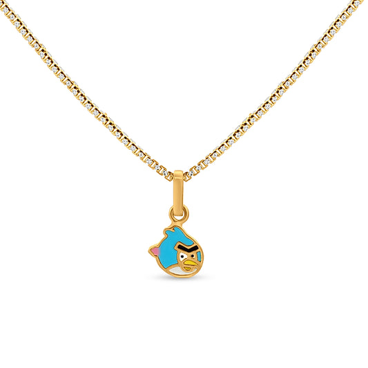 22k Gold Cute Angry Bird Pendant