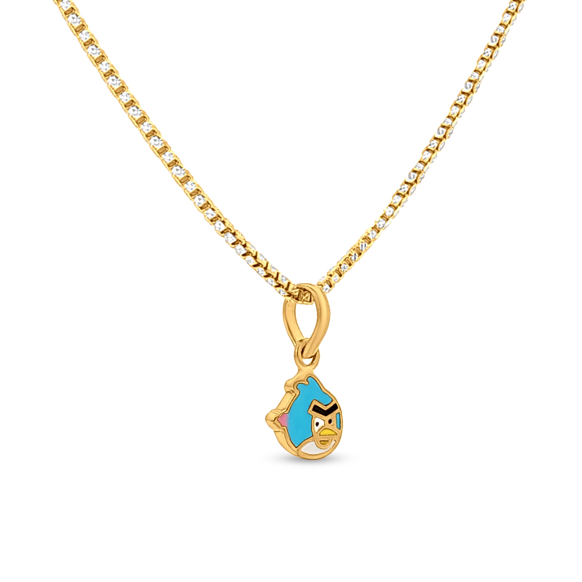 22k Gold Cute Angry Bird Pendant