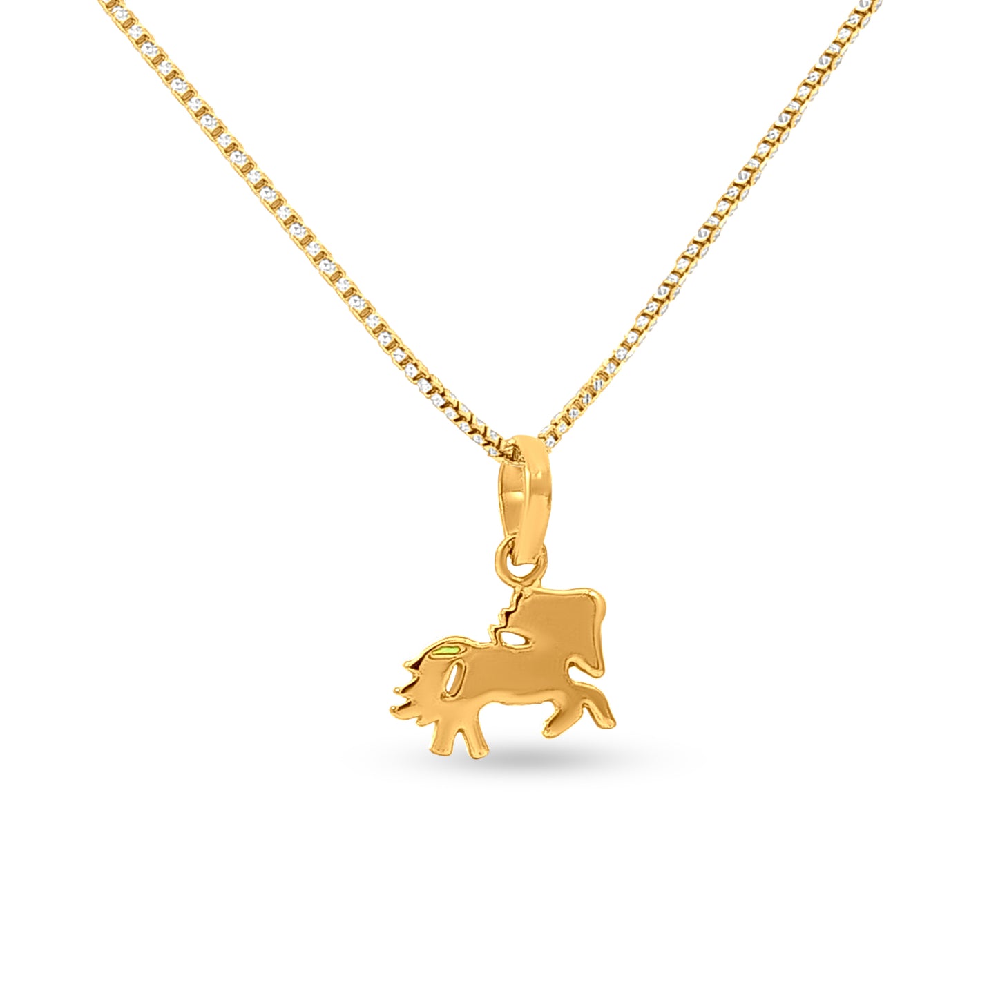 22k Gold Colorful Horse Pendant