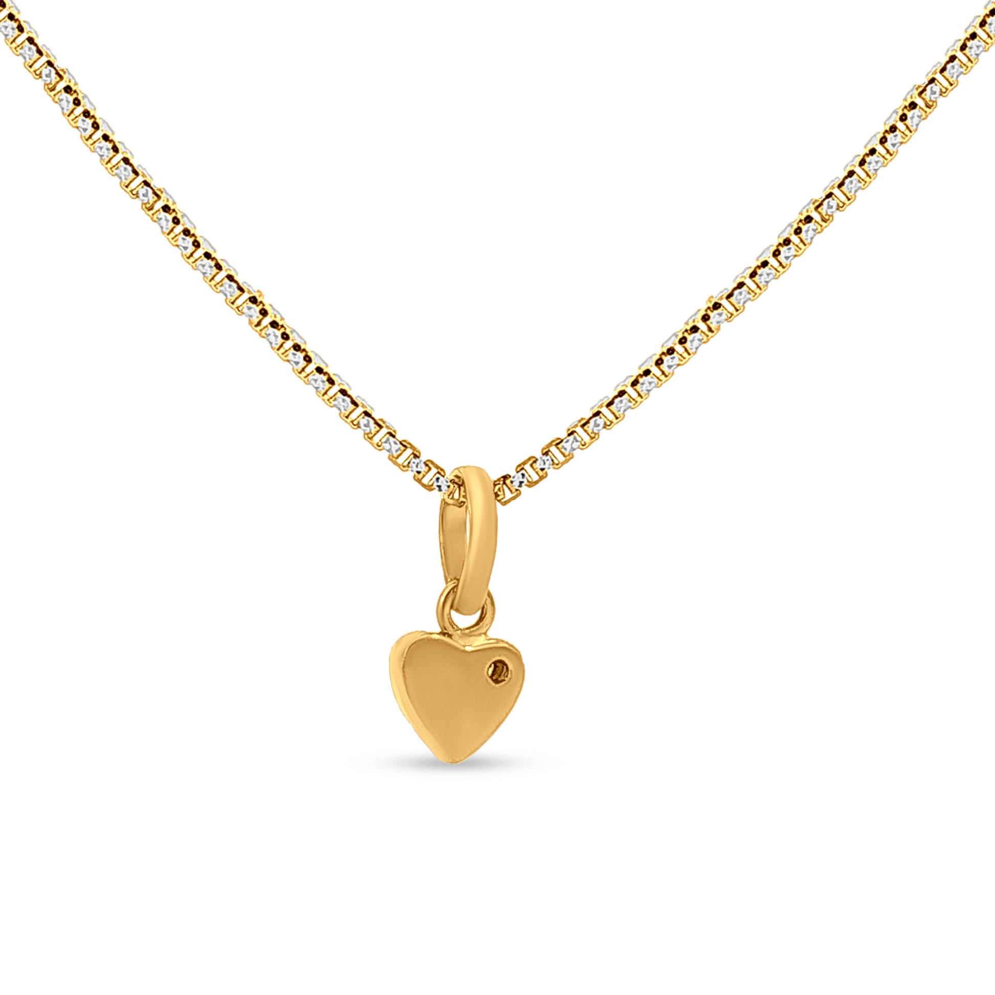 22k Gold Red Heart Pendant