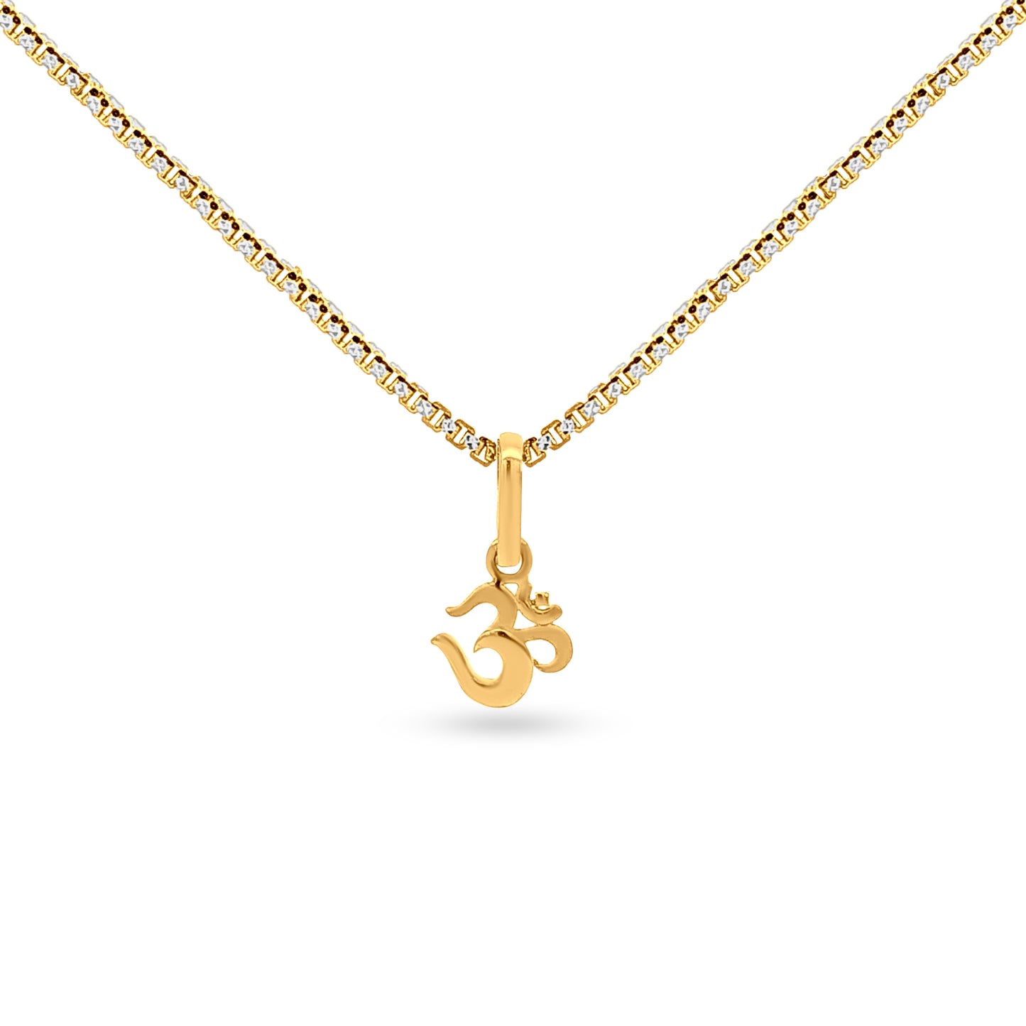 22k Gold Powerful OM Pendant