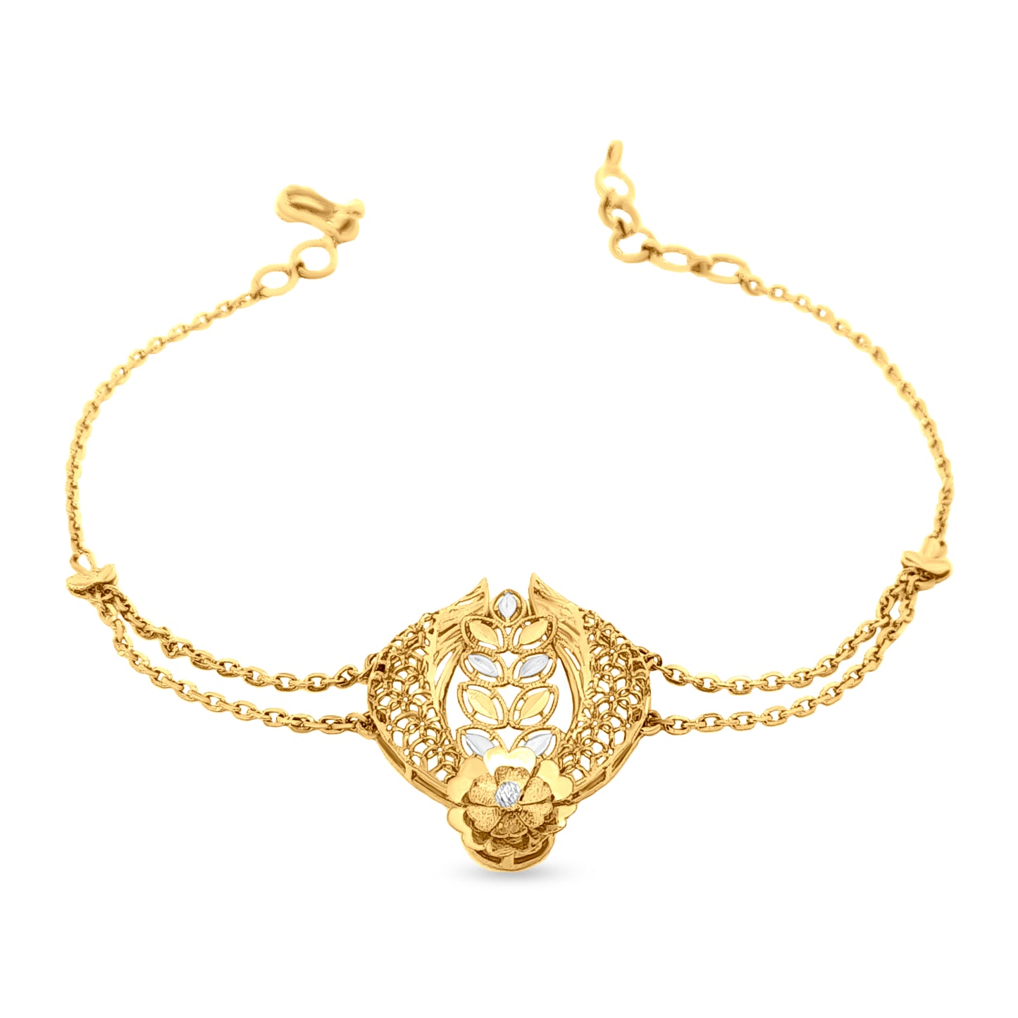 Gold Double String Chain Bracelet