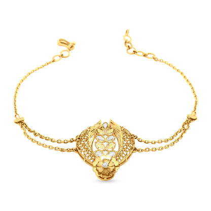 Gold Double String Chain Bracelet