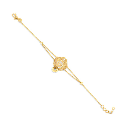 Gold Double String Chain Bracelet