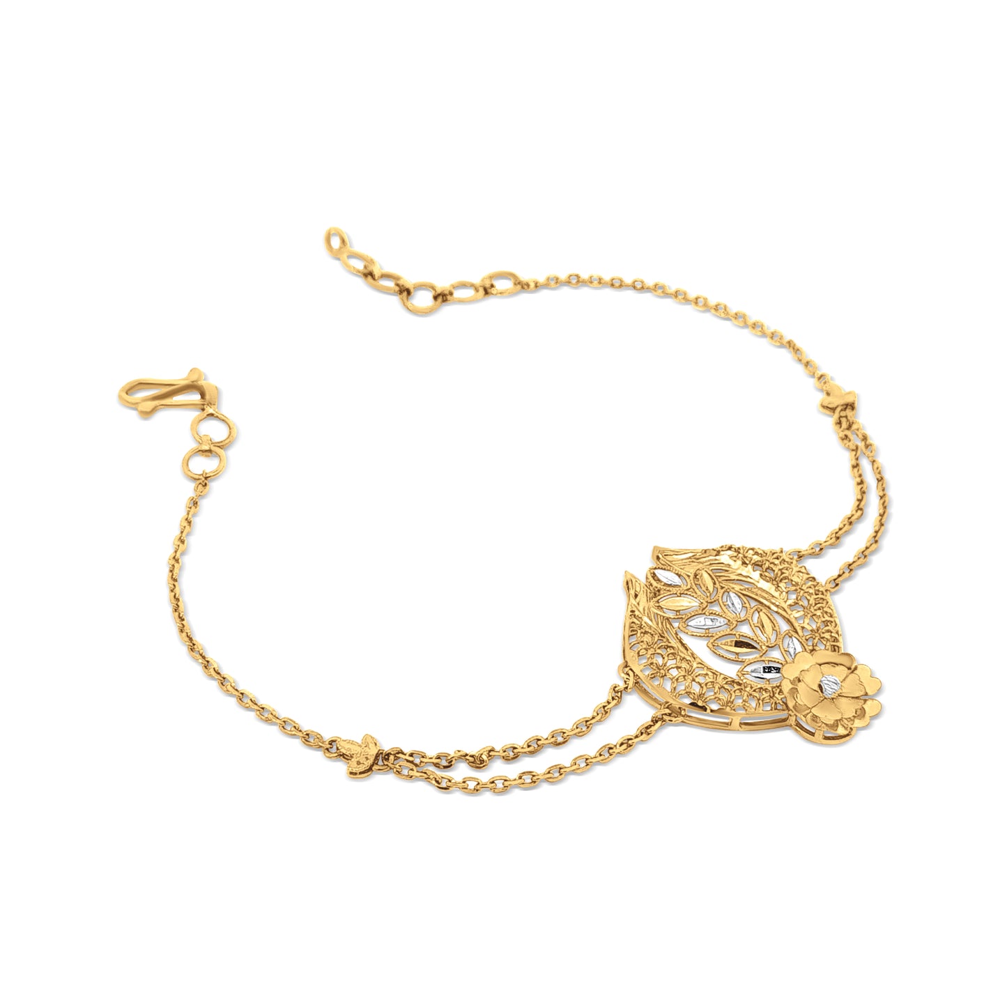 Gold Double String Chain Bracelet