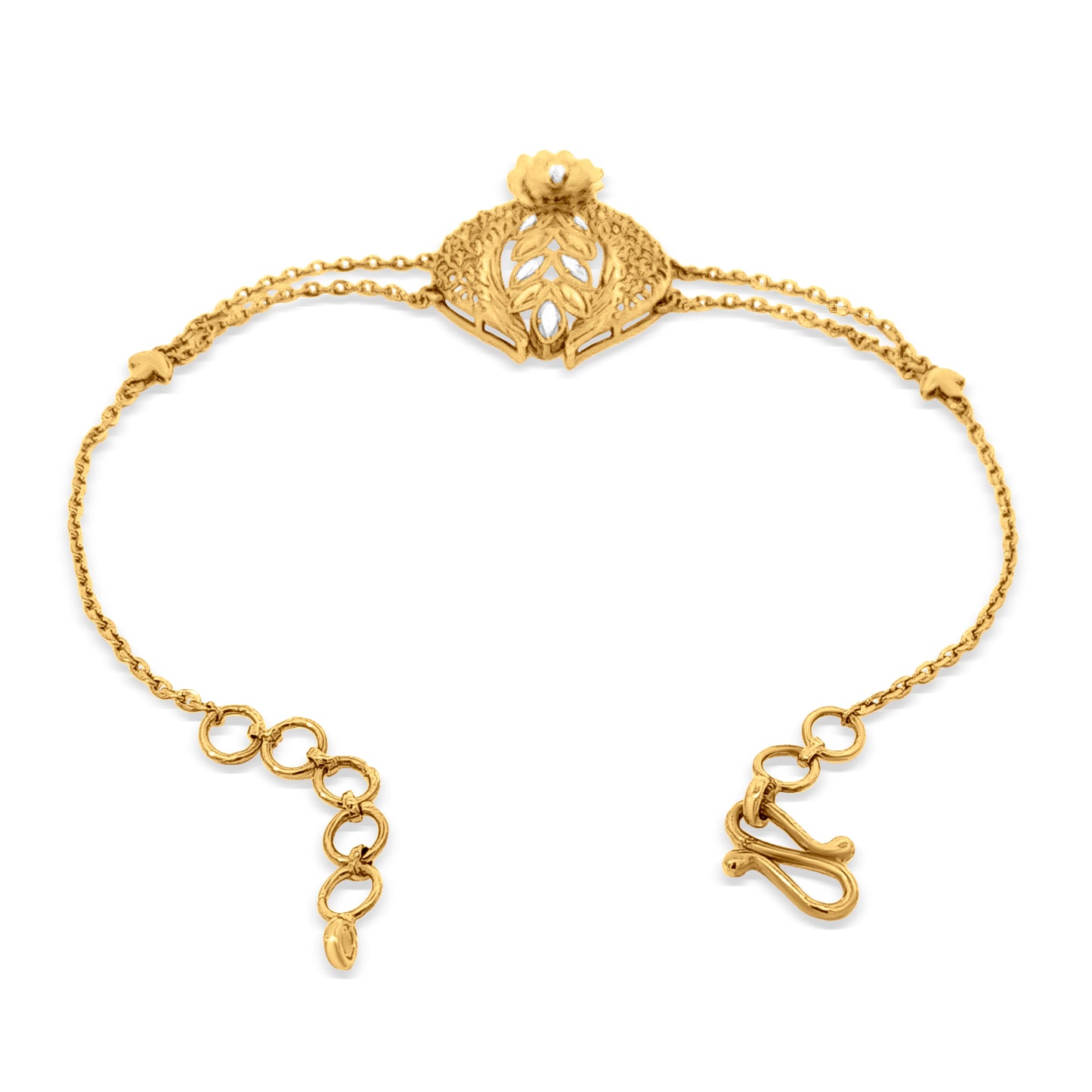 Gold Double String Chain Bracelet