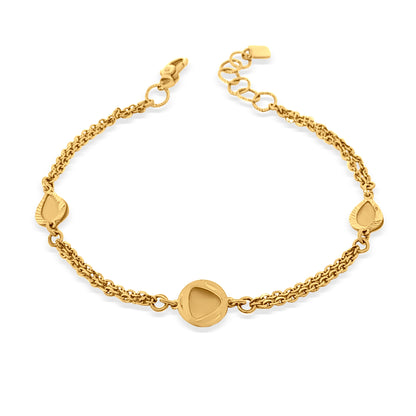 Gold Daily Wear Chain Bracelet with heavy safety look