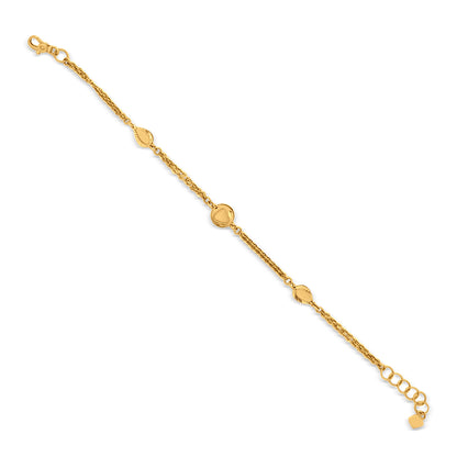 Gold Daily Wear Chain Bracelet with heavy safety look