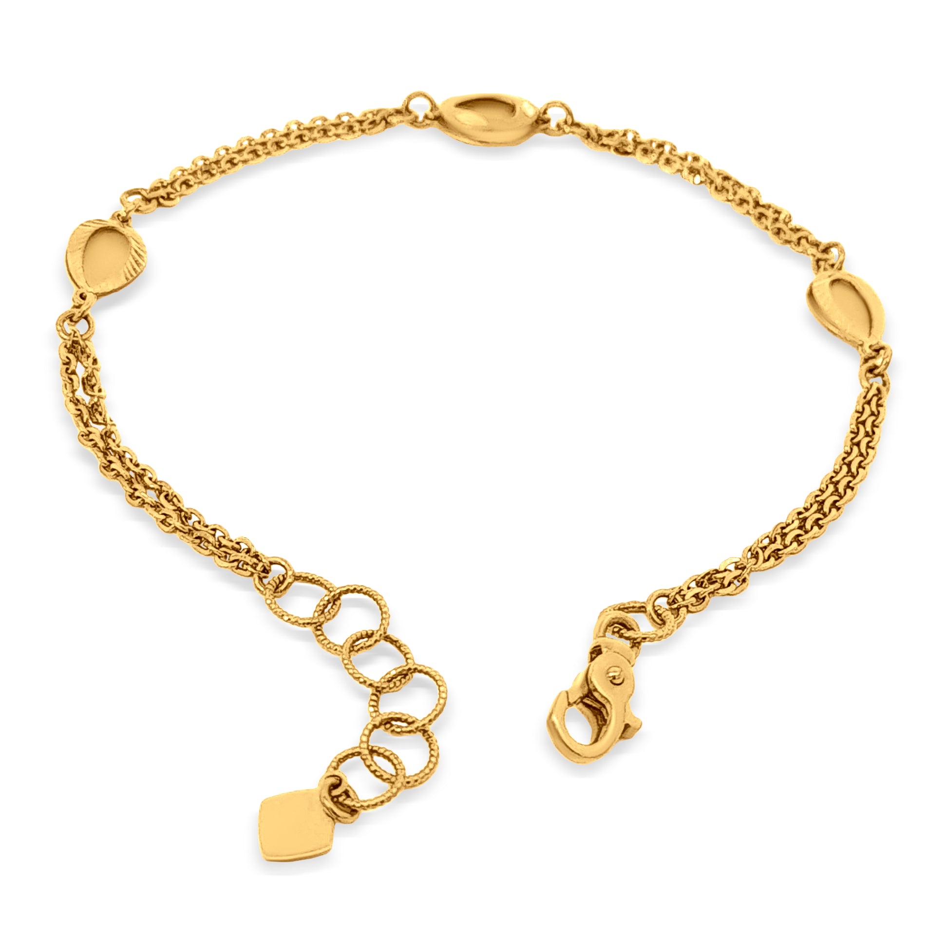 Gold Daily Wear Chain Bracelet with heavy safety look