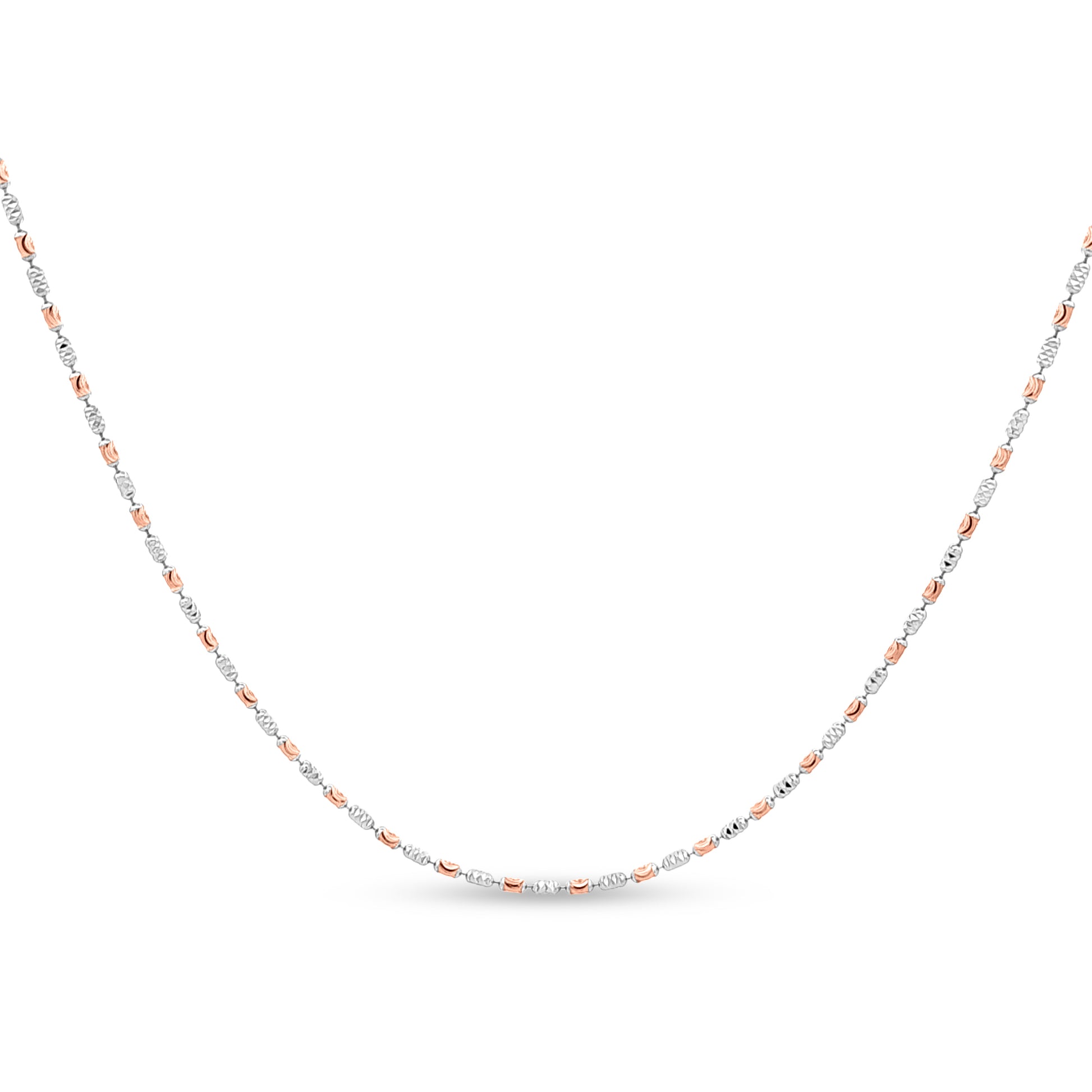 18K White and Rose Gold Gucci Design Chain