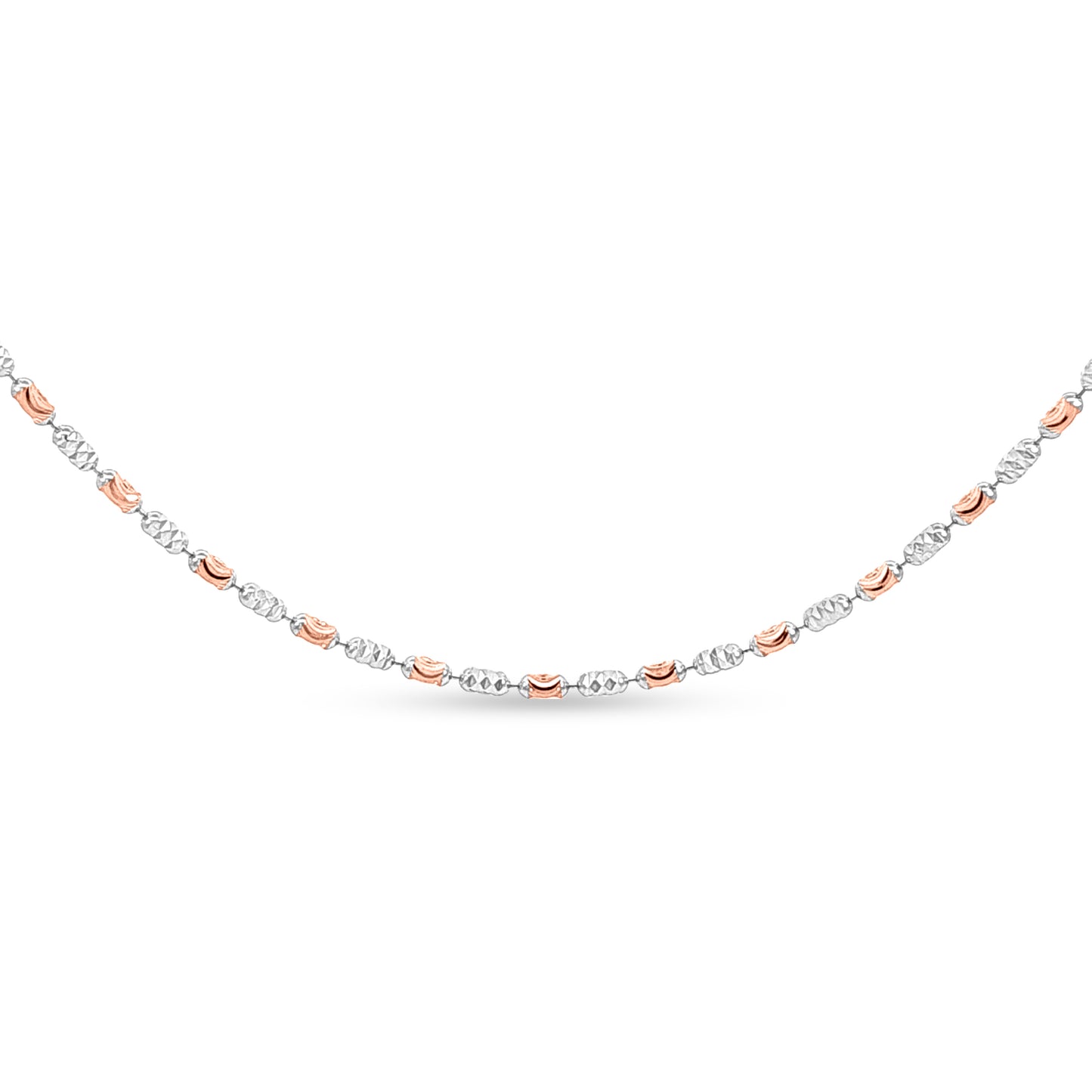 18K White and Rose Gold Gucci Design Chain