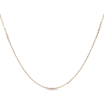 18K Gold Chain with Partly Rhodium