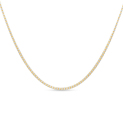 18K White and Yellow Gold Thick Chain