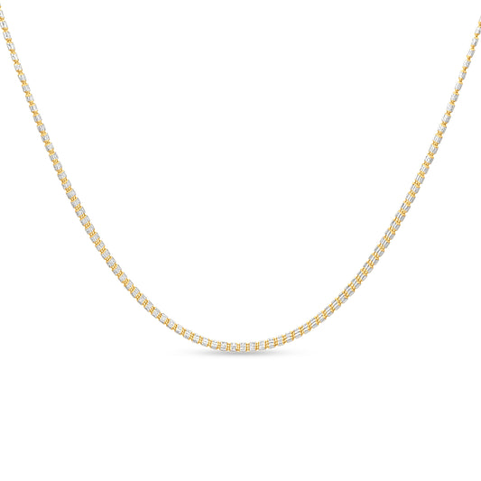 Radhika 18K White and Yellow Gold Thick Chain