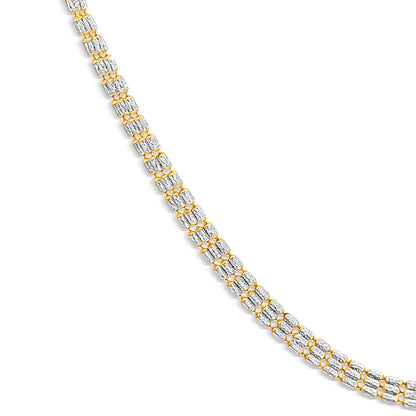 18K White and Yellow Gold Thick Chain