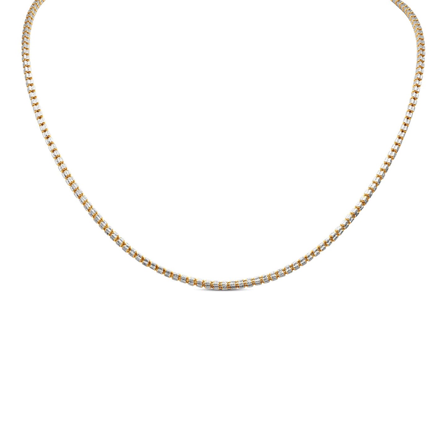 Entice Chain In 18K Gold with Partly Rhodium