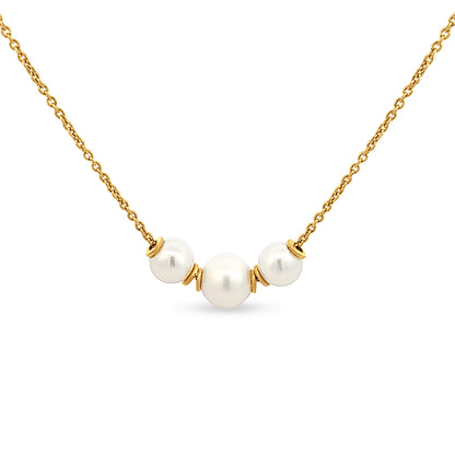 22K Gold Chain with Pearls