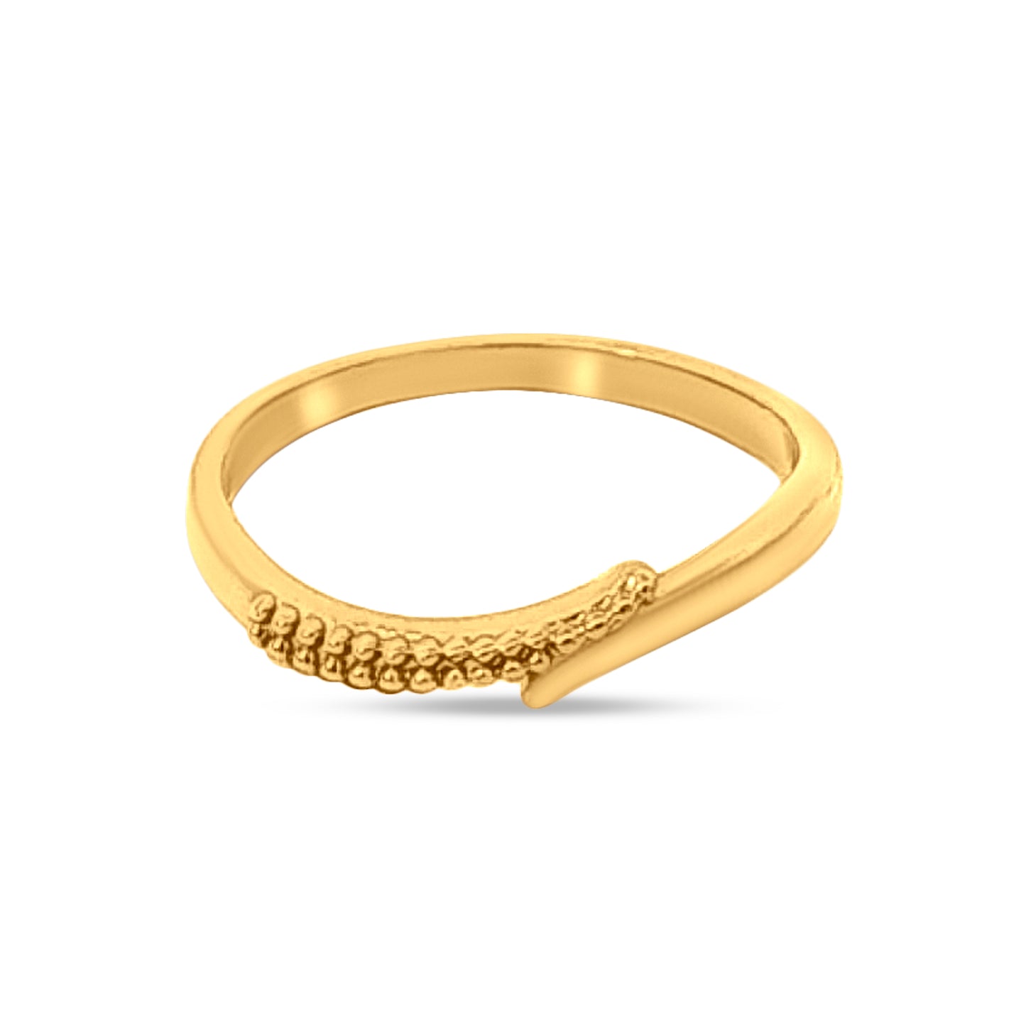 22k Gold Bead Women's Ring