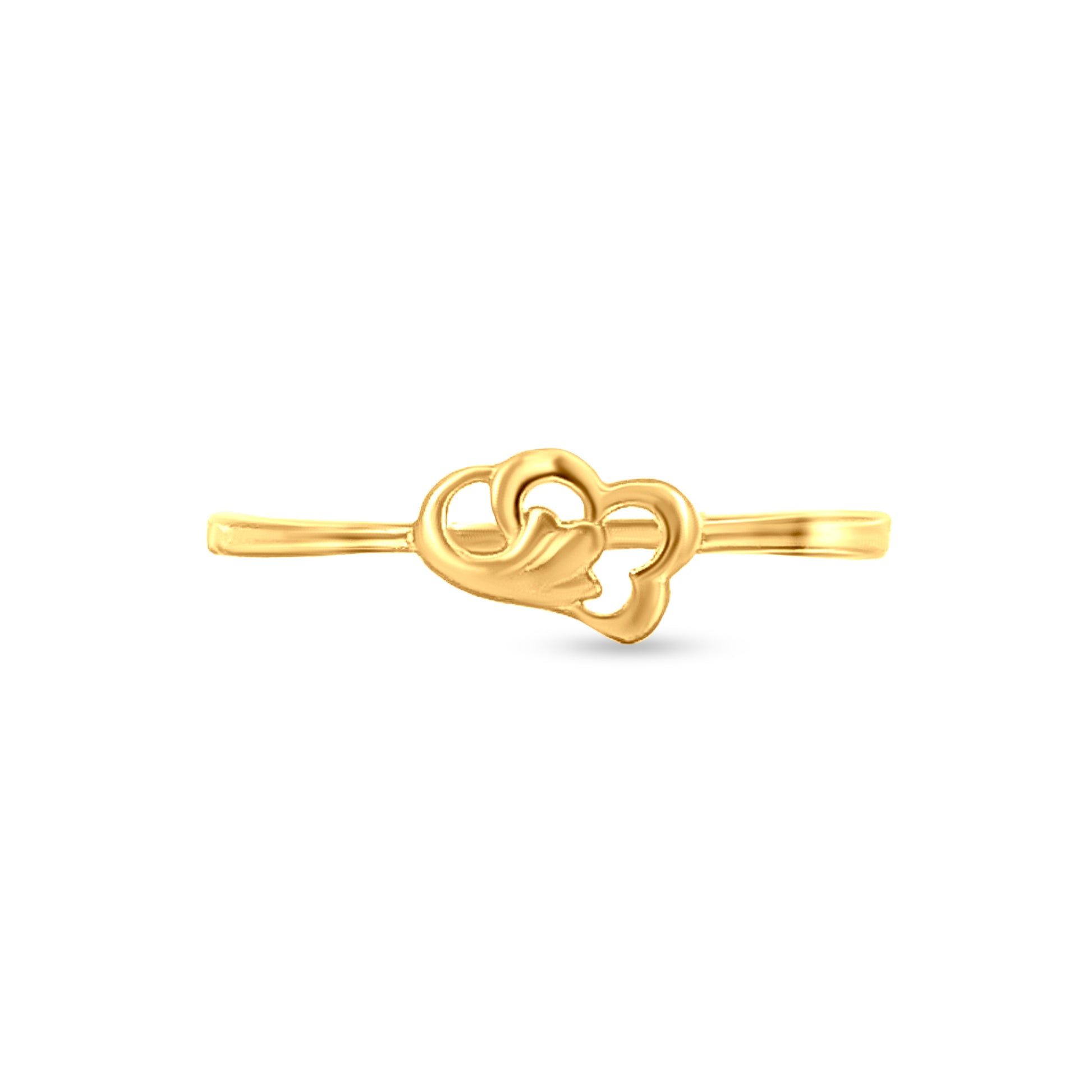 22k Gold Floral Midi Ring