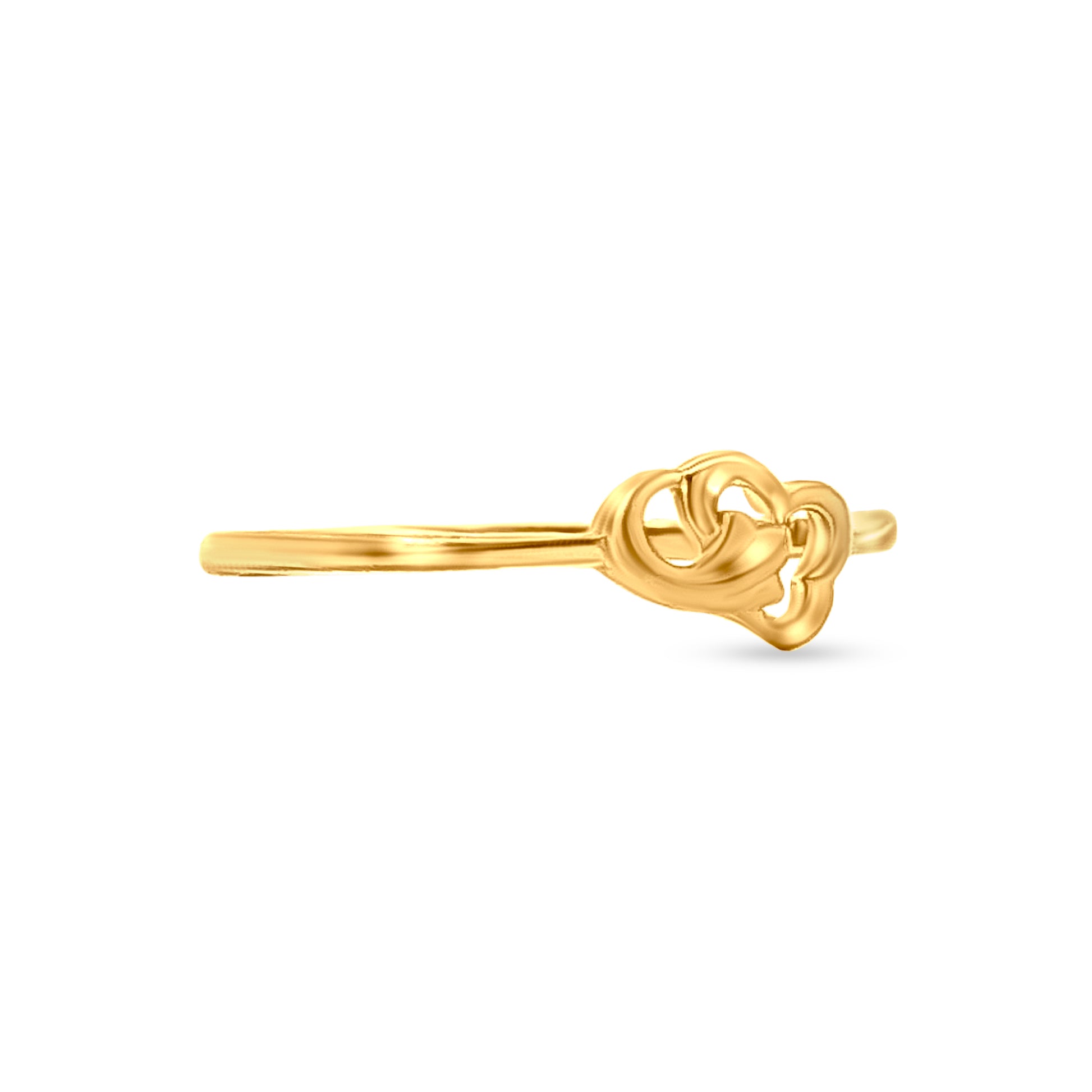 22k Gold Floral Midi Ring