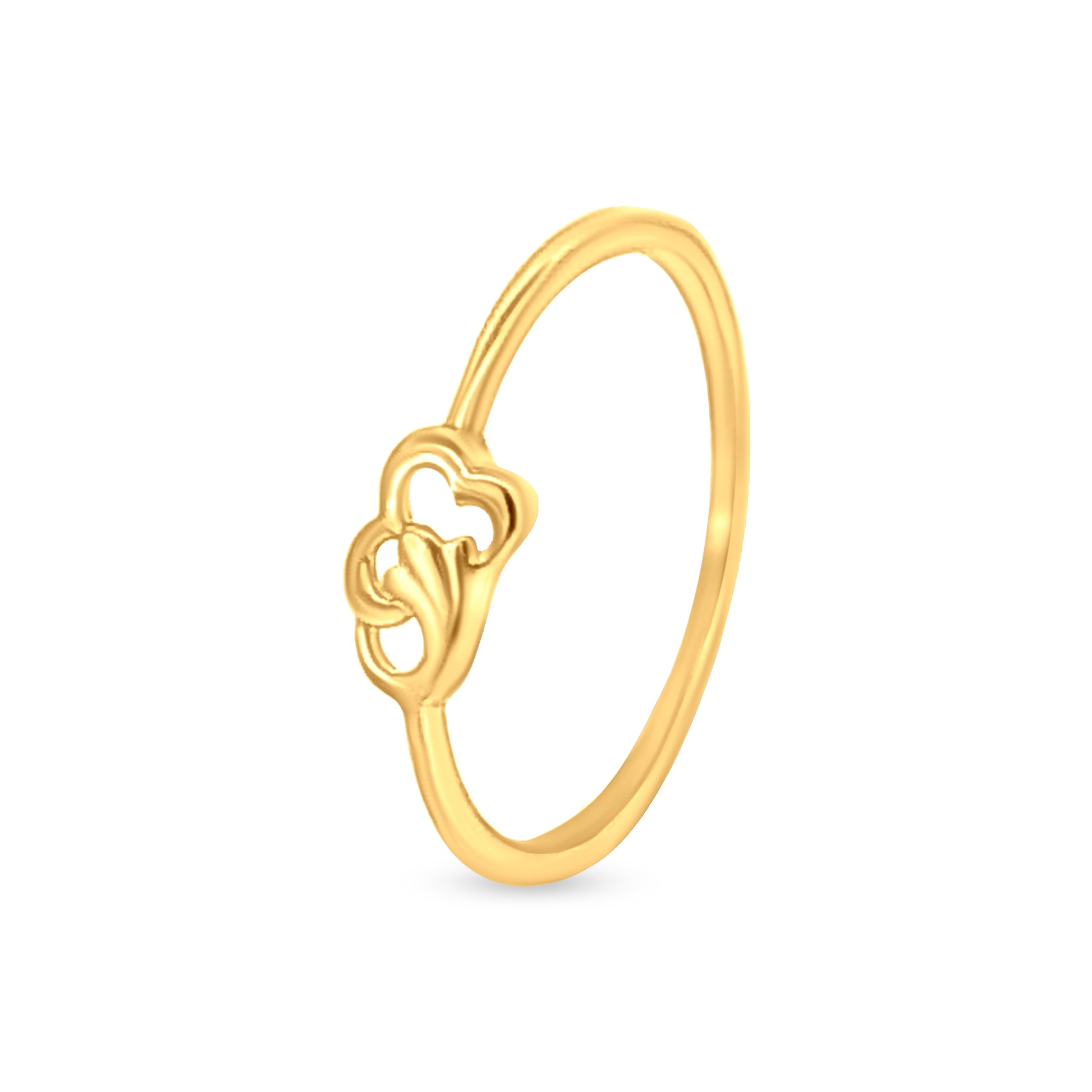 22k Gold Floral Midi Ring