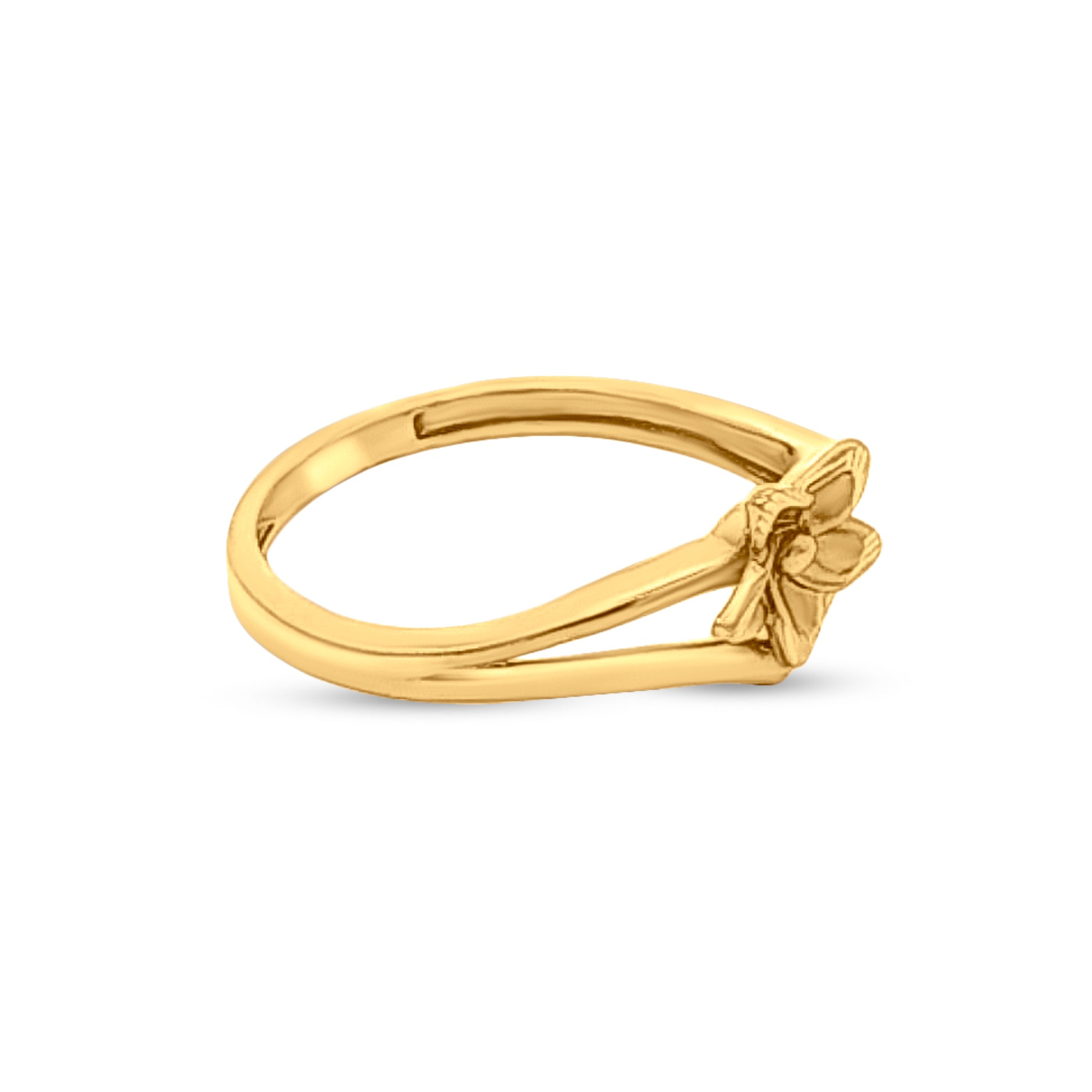 22k Gold Split Shank Floral Ring