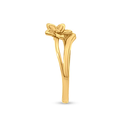 22k Gold Split Shank Floral Ring