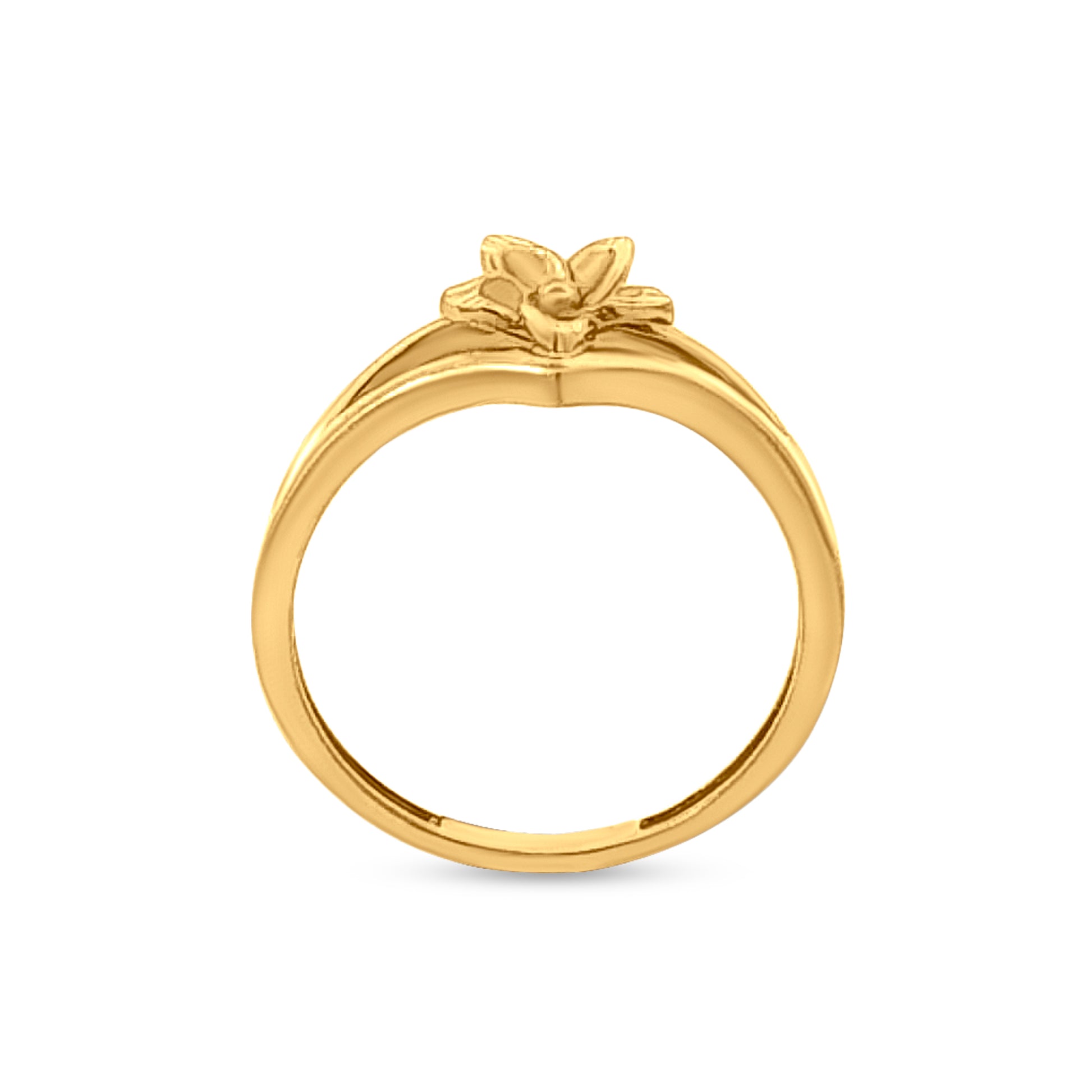 22k Gold Split Shank Floral Ring