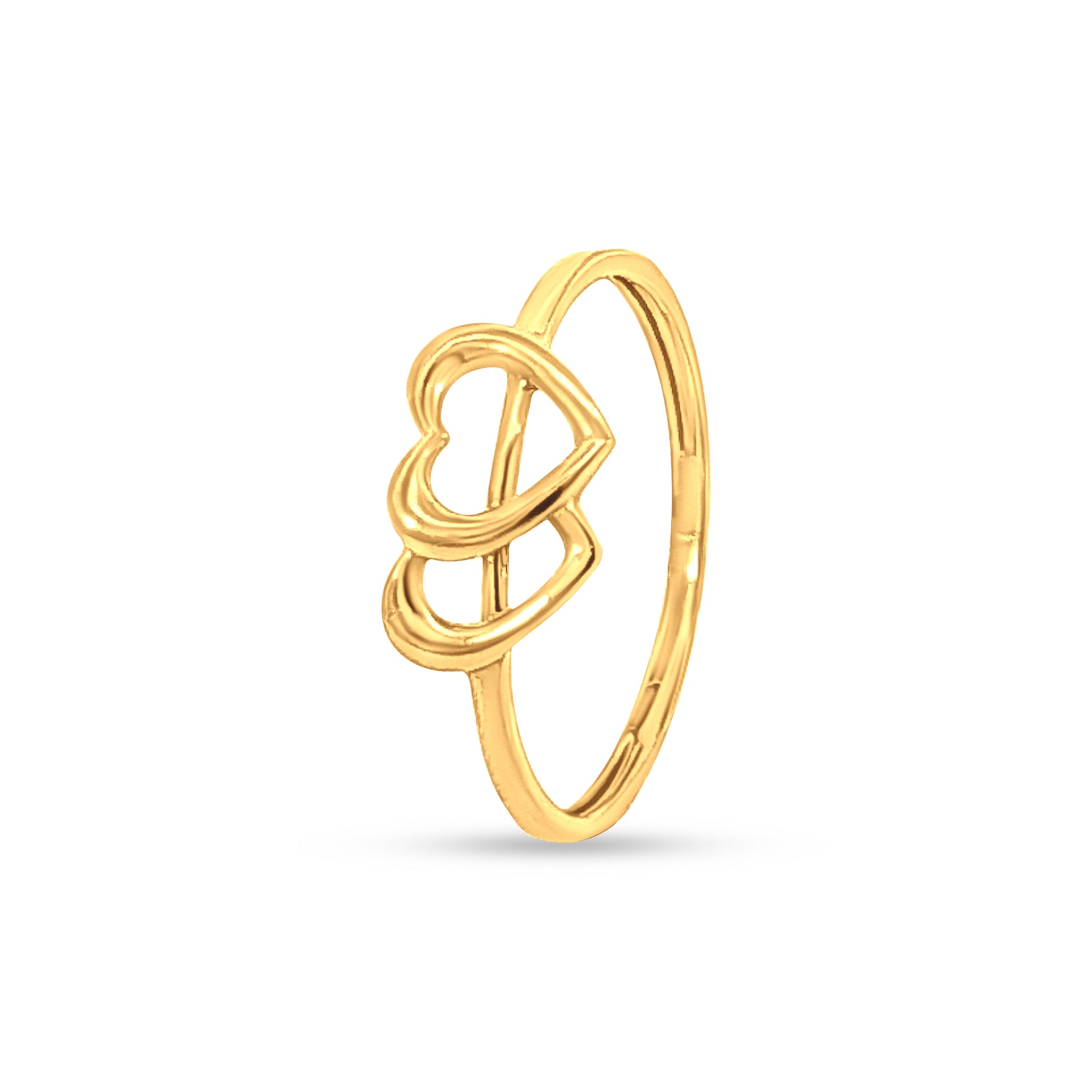 22K Gold Dual Heart Ring