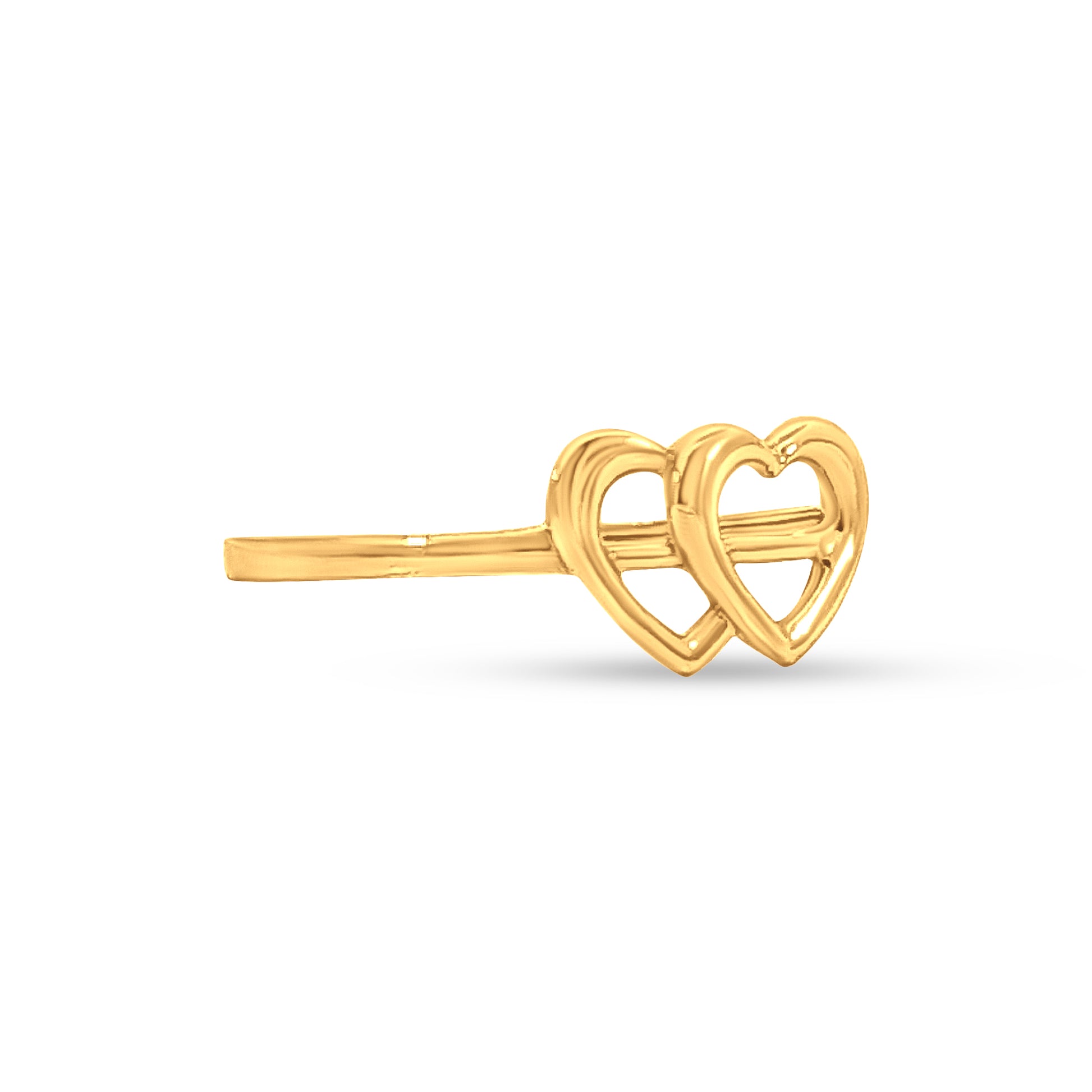 22K Gold Dual Heart Ring