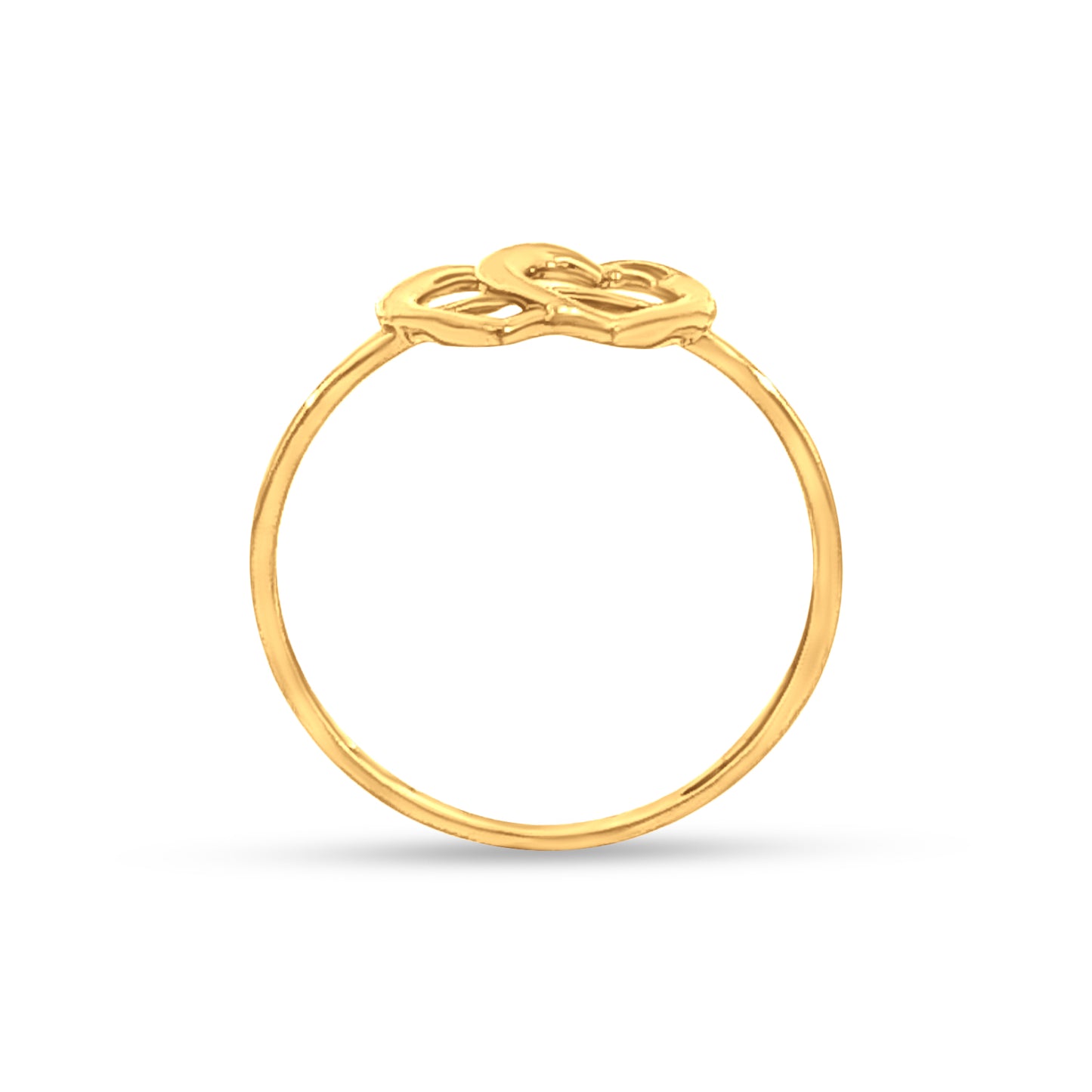 22K Gold Dual Heart Ring