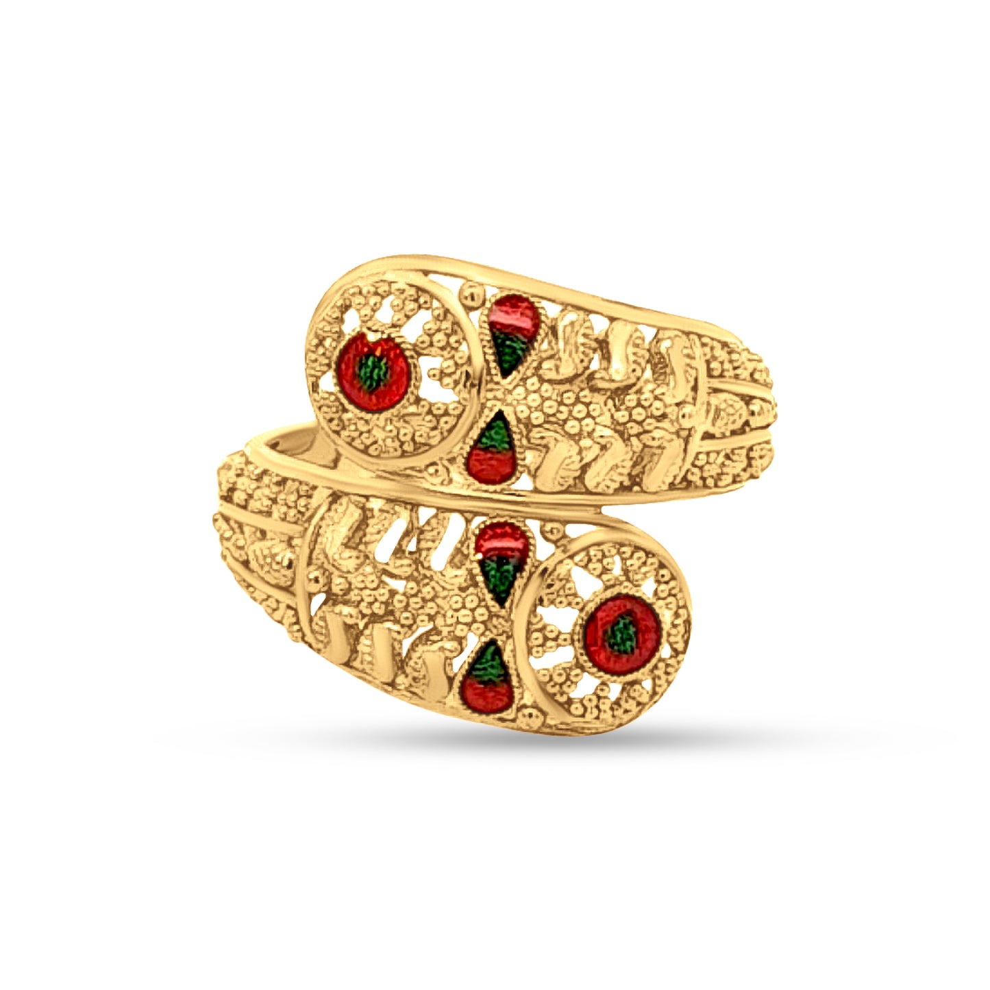 22k Gold Indian Cuff Women's Ring