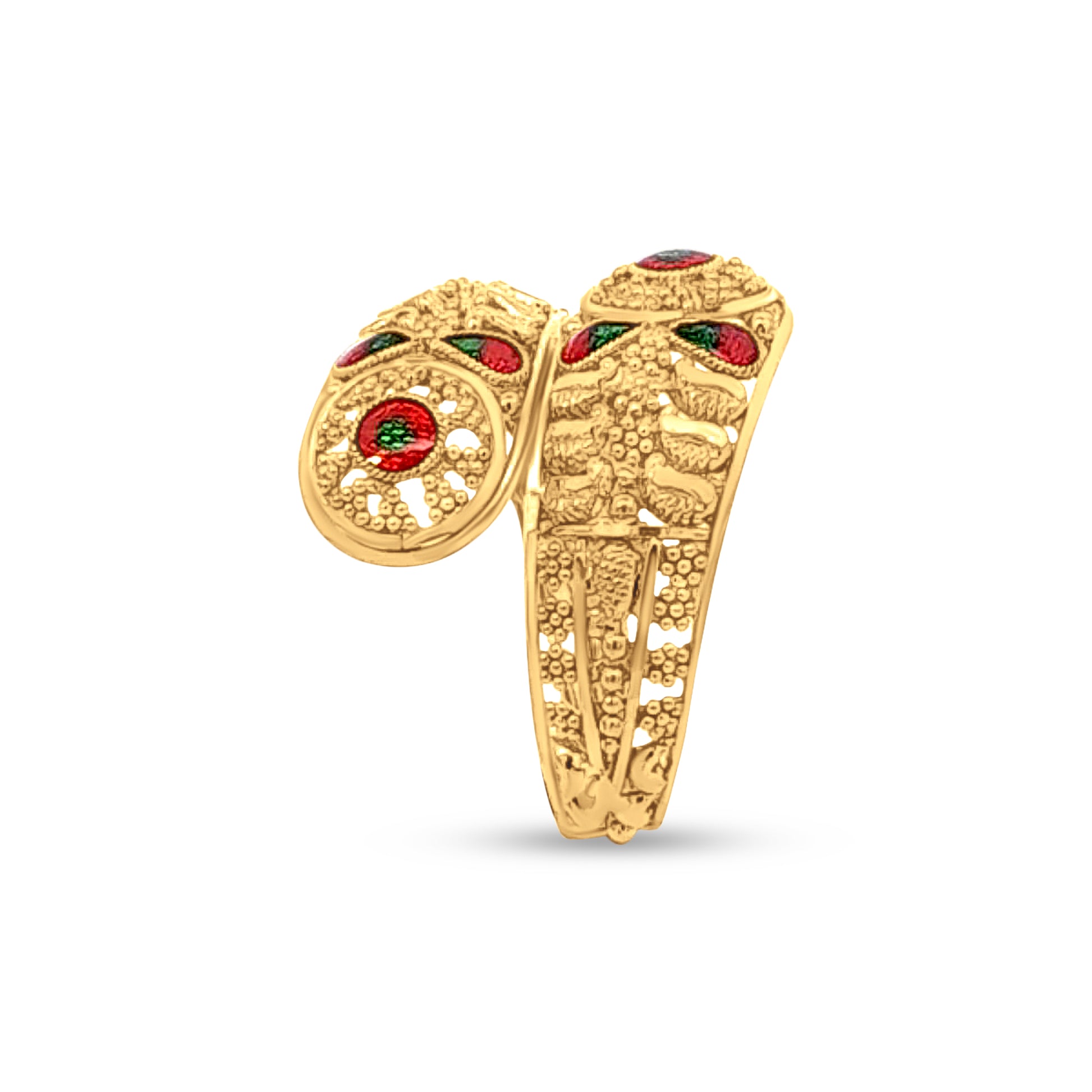 22k Gold Indian Cuff Women's Ring