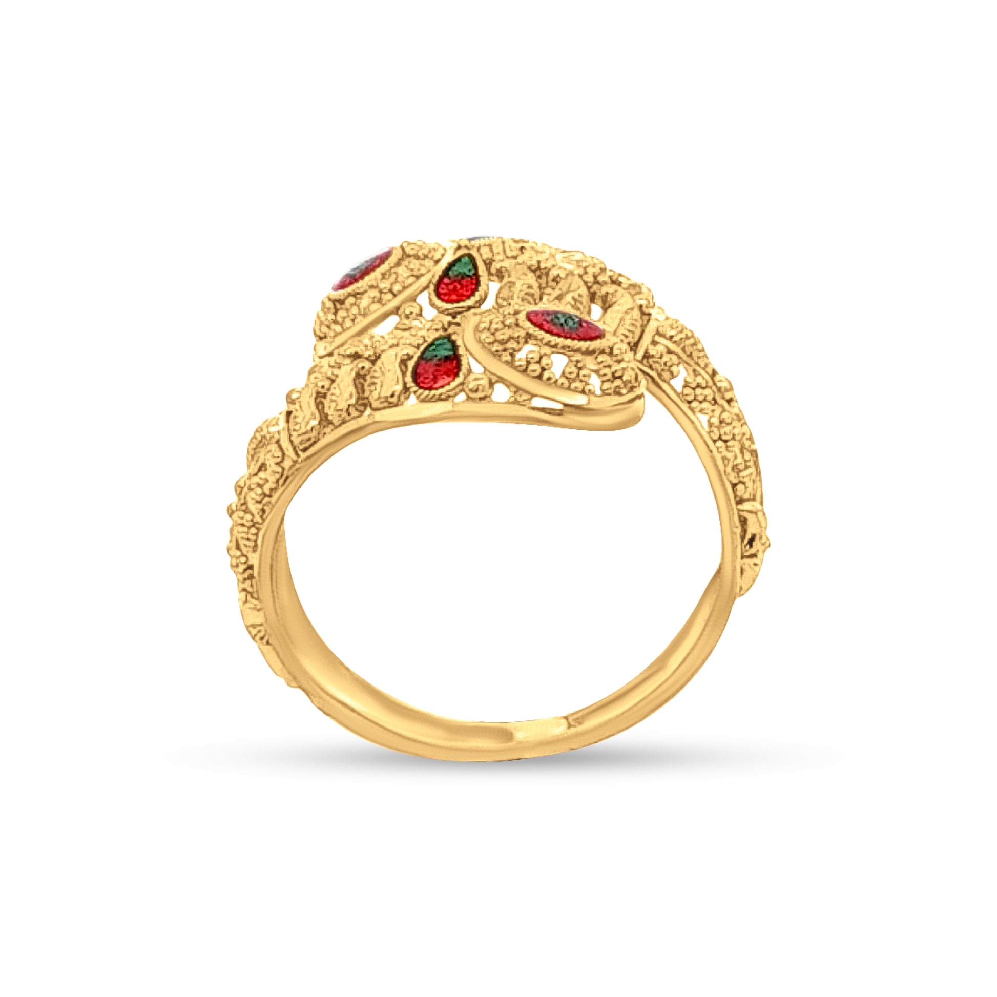 22k Gold Indian Cuff Women's Ring