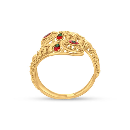 22k Gold Indian Cuff Women's Ring