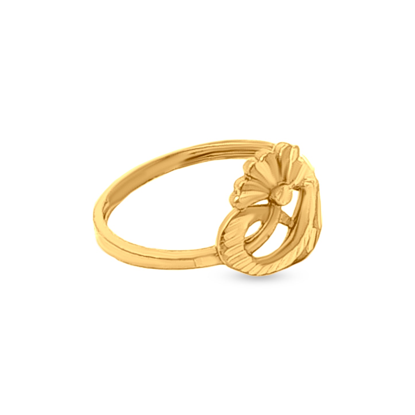 22k Gold Floral Petal Ring