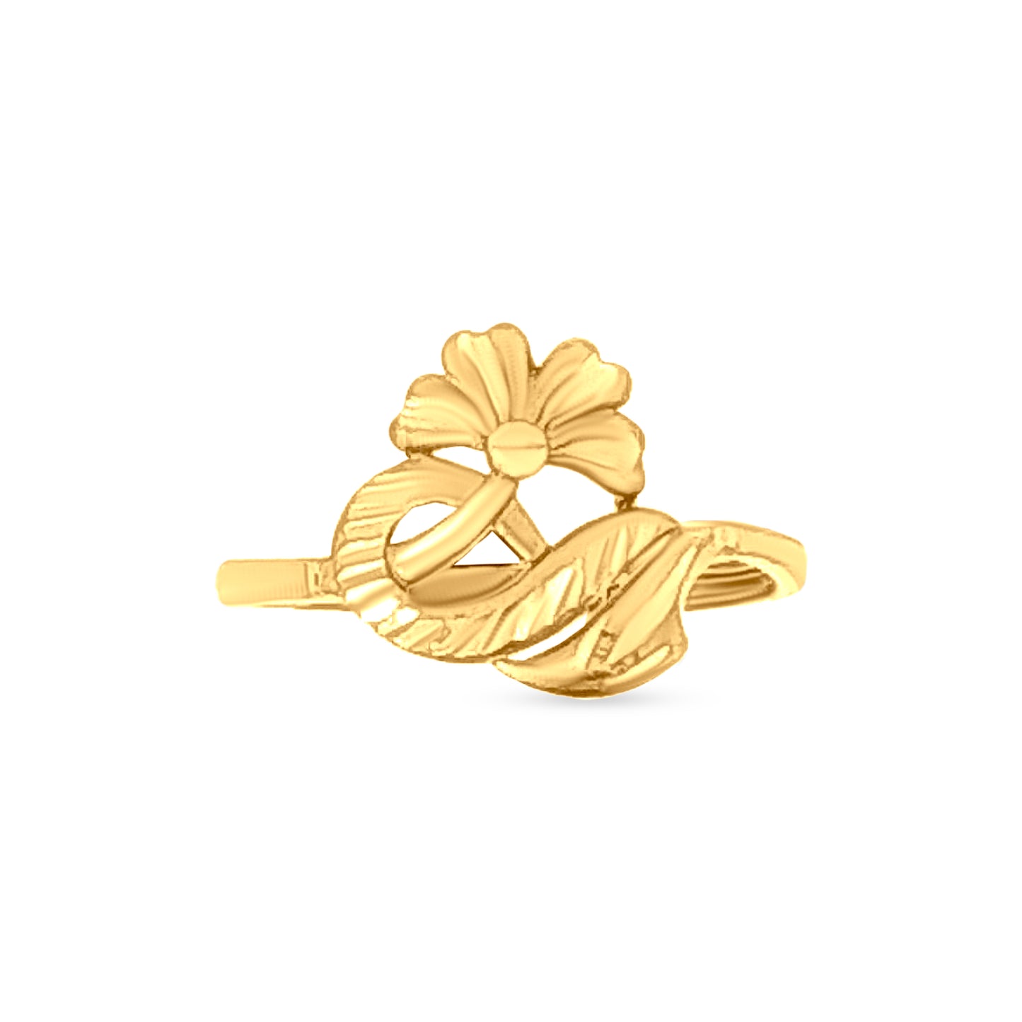 22k Gold Floral Petal Ring