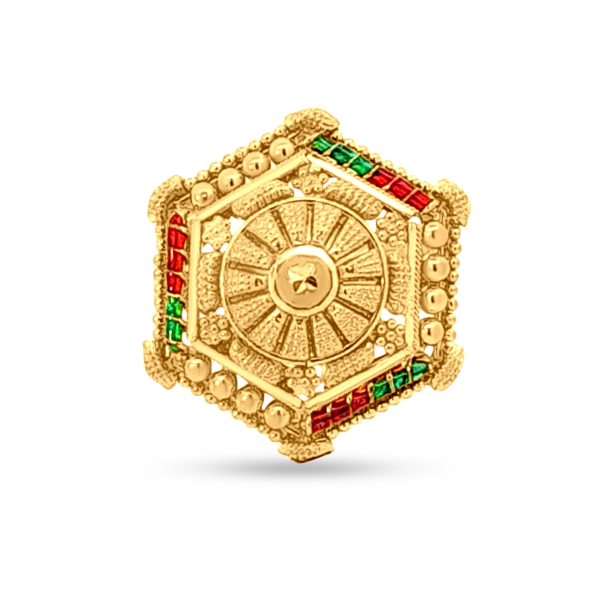 22k Gold Adjustable Cocktail Ring