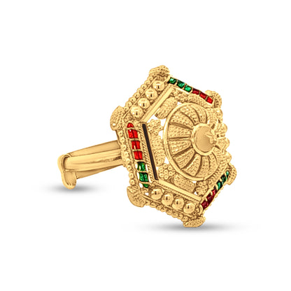 22k Gold Adjustable Cocktail Ring