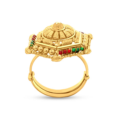 22k Gold Adjustable Cocktail Ring