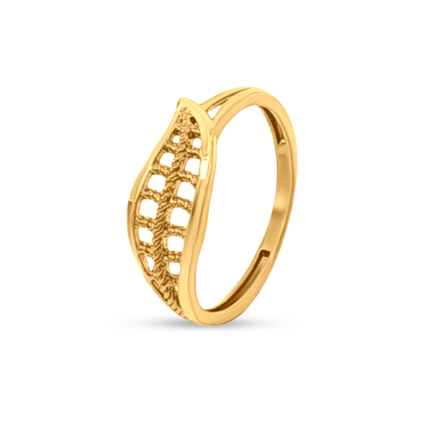 22k Gold Split Shank Designer Ring