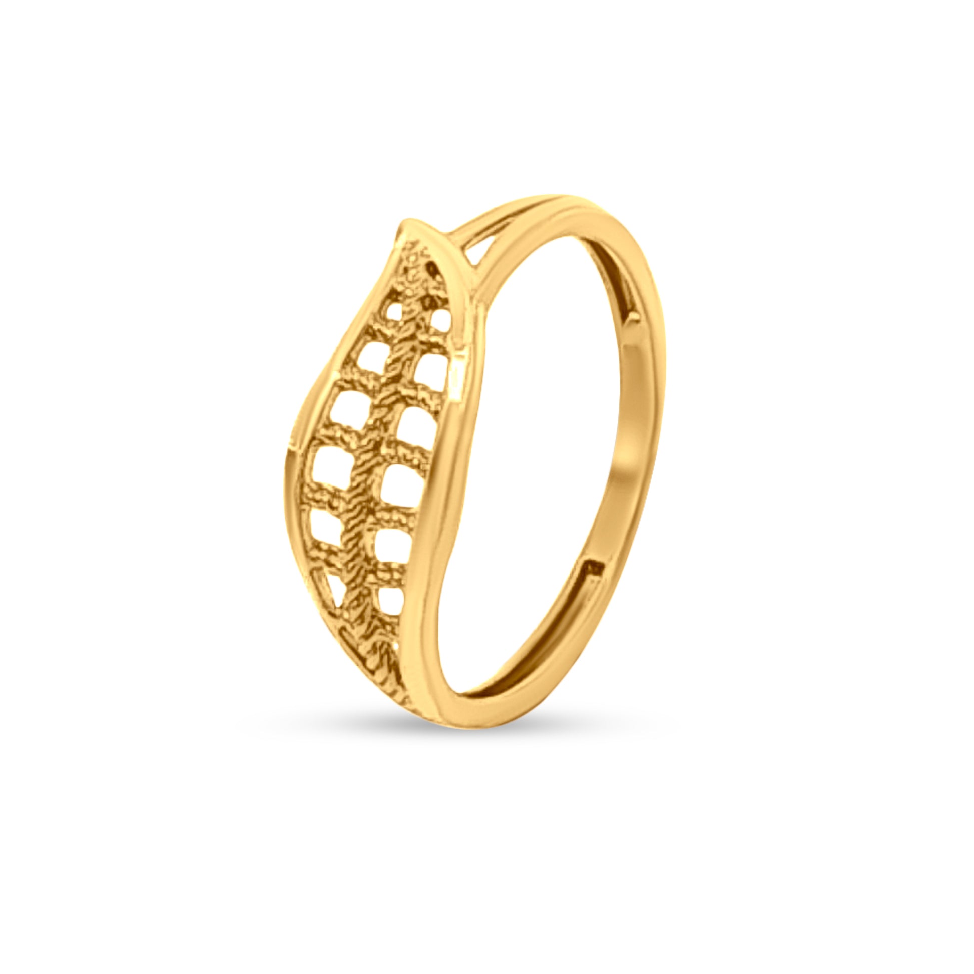 22k Gold Split Shank Designer Ring